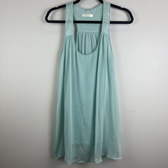 Victorias Secret Tunic Cami Dress Slip Medium Blue Fairy Ethereal Y2K Flowy Top - Picture 1 of 7